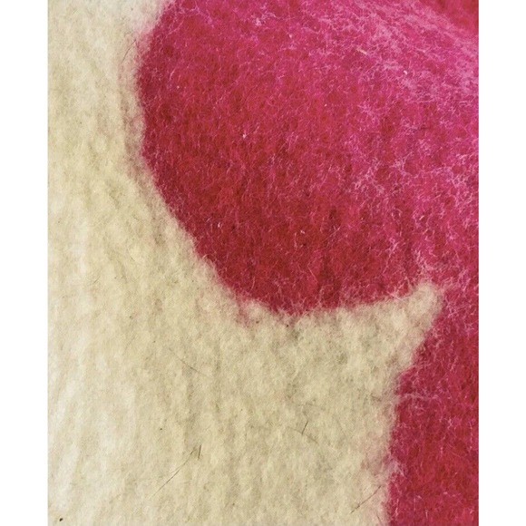 Handmade Felt Cat Bed Cave White Pink Flower 23" Base and 8" Opening Pet House - Picture 5 of 6